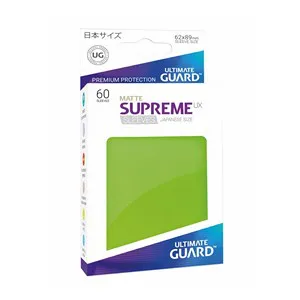 60 Ultimate Guard Supreme UX Matte Japanese Size Sleeves (Light Green) (English; NM)
