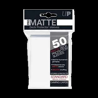 50 Ultra PRO Pro-Matte Sleeves (White) (English; NM)