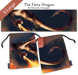 Drawlab Games Legendary Dice Bag XL: The Fiery Dragon