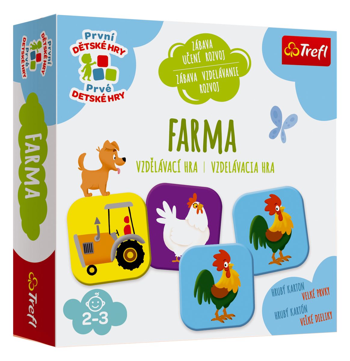 Trefl Farma vzdělávací společenská hra pro nejmenší v krabici 20x20x5cm 24m+