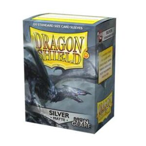 100 Dragon Shield Sleeves - NON-GLARE Matte Silver (English; NM)